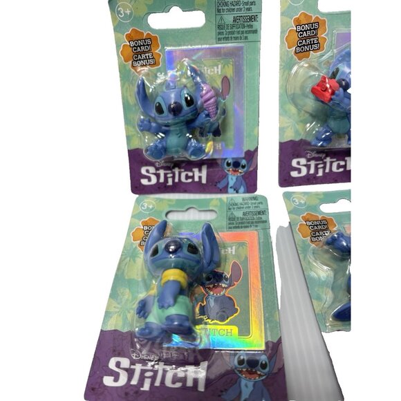 Lilo & Stitch Collectable Toys WITH Card! 4pc Set Action Figures/Cake Toppers - Picture 3 of 7